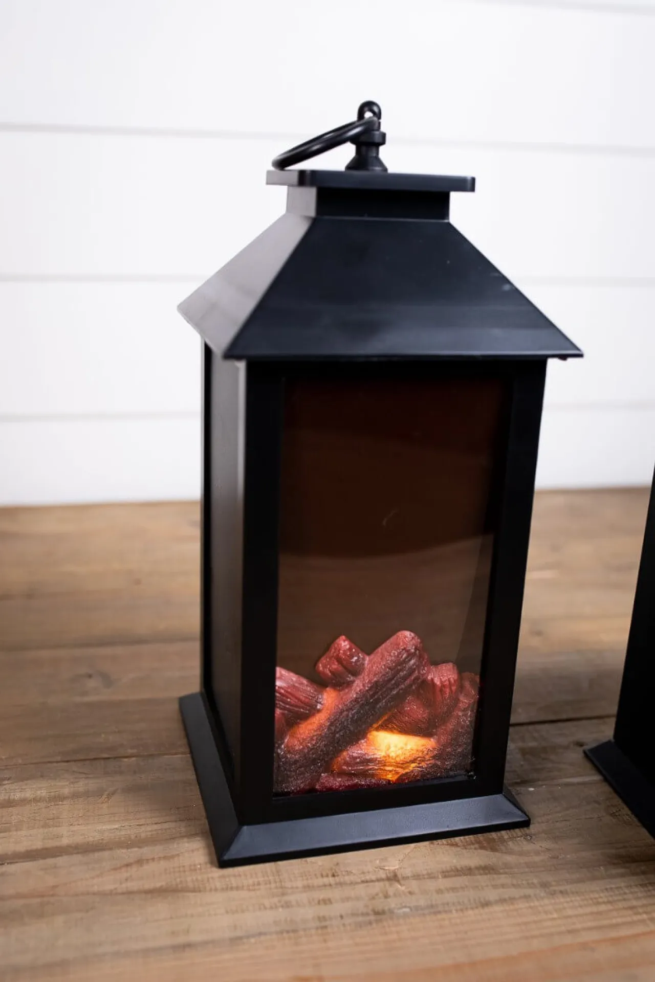 Sale Decorator's Warehouse 13.4” Battery Operated Fire Log Lantern With Timer