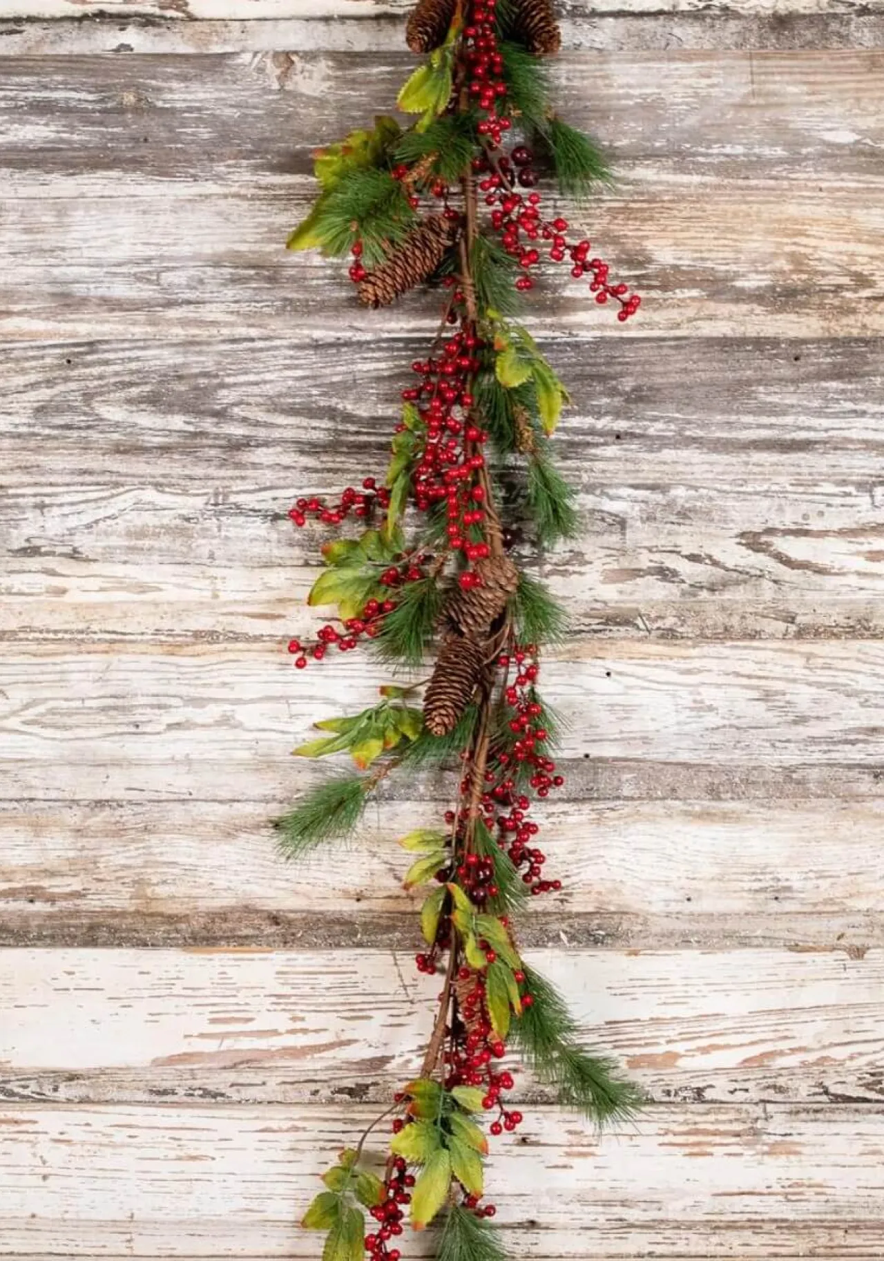Outlet Decorator's Warehouse 48” Berry Hard Needle Pine Leaf Garland