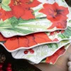 New Decorator's Warehouse 12” Ceramic Christmas Botanical Dinner Plates - Set Of 4