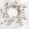 Hot Decorator's Warehouse 24” Christmas Flocked Pine Wreath With Jingle Bells