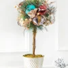 New Decorator's Warehouse 22" Christmas Topiary With Ball Ornaments - Small