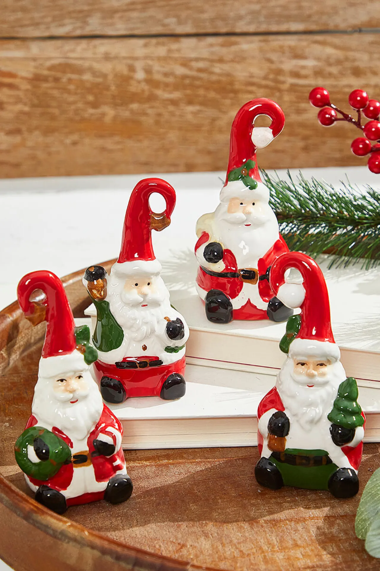 Outlet Decorator's Warehouse 4" Dolomite Santa Bells