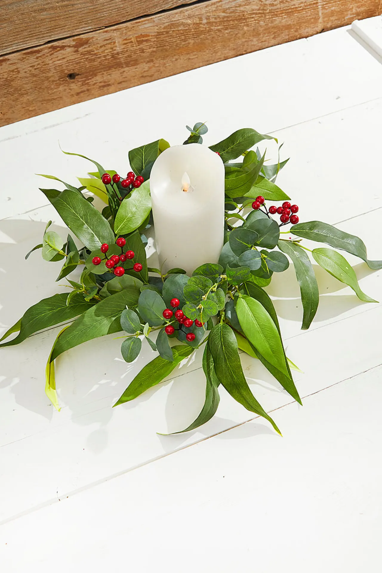 Online Decorator's Warehouse 6.5" Eucalyptus & Berry Ring