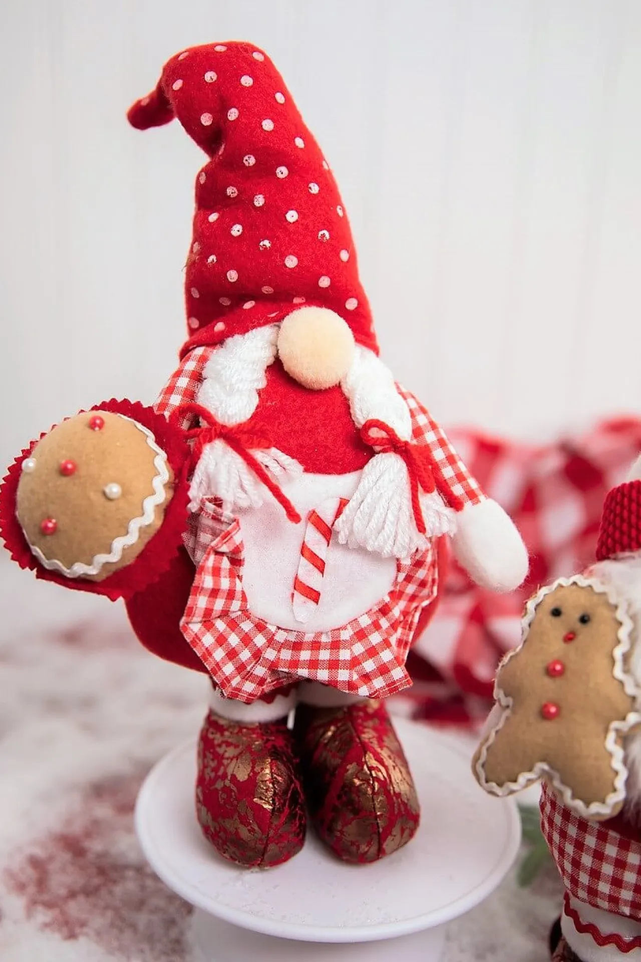 Decorator's Warehouse 13" Fabric Holiday Chef Gnome