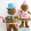 Clearance Decorator's Warehouse 20” Fabric Pastel Gingerbread Man/Lady