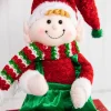 New Decorator's Warehouse 32” Fabric Sitting Christmas Candy Elf