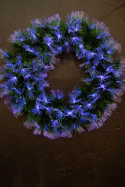 Online Decorator's Warehouse 24" Fiber Optic Wreath - Multicolor