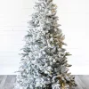 Best Decorator's Warehouse 7.5' Flocked Aleutian Artificial Christmas Tree With 550 Color-Changing Lights