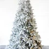 Sale Decorator's Warehouse 9' Flocked Aleutian Artificial Christmas Tree With 950 Color-Changing Lights