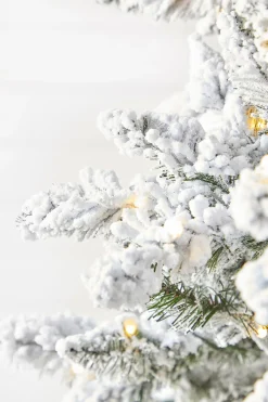 Sale Decorator's Warehouse 9' Flocked Aleutian Artificial Christmas Tree With 950 Color-Changing Lights