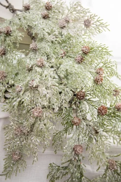 Sale Decorator's Warehouse 24” Frosted Cedar Swag