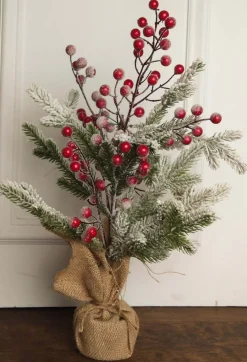 Hot Decorator's Warehouse 19” Frosted Tree With Berries
