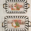 Online Decorator's Warehouse 21” Galvanized Metal Holiday Snowman Baskets With Glitter Accent - Set Of 2