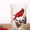 Decorator's Warehouse 8” Glass Cardinal Pine Cone Vase