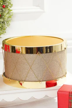 New Decorator's Warehouse 11" Gold Glitter Drum