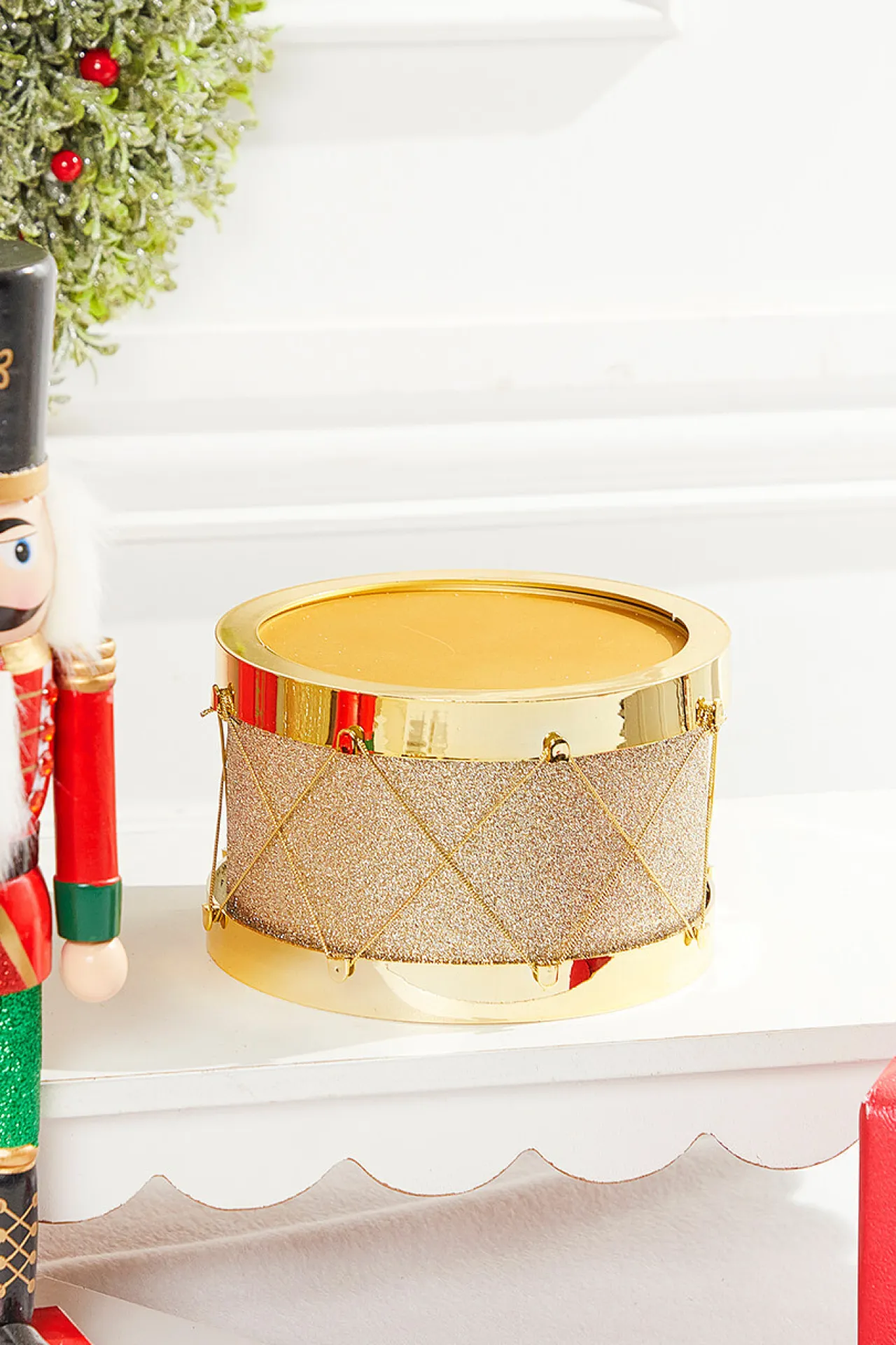 Best Decorator's Warehouse 7" Gold Glitter Drum