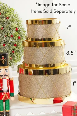 Best Decorator's Warehouse 7" Gold Glitter Drum