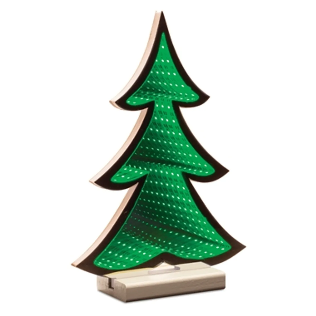 Outlet Decorator's Warehouse 11.75" Green Christmas Tree Infinity Light