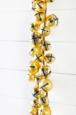 Outlet Decorator's Warehouse 5’ Holiday Gold Jingle Bells Garland