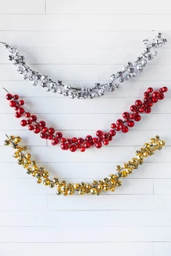 Outlet Decorator's Warehouse 5’ Holiday Red Jingle Bells Garland