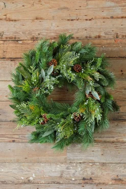 Sale Decorator's Warehouse 30" Juniper/Cedar Mix Pine/Bayleaf And Pinecone Wreath