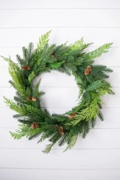 Outlet Decorator's Warehouse 24” Just Cut Woodland Pines Real Touch Wreath