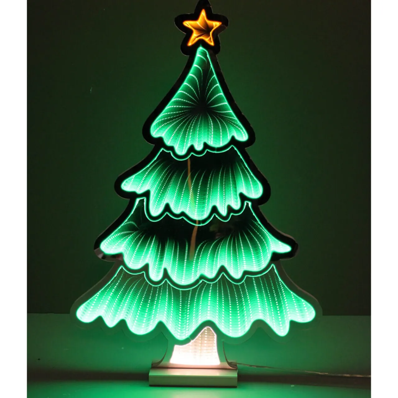 Best Decorator's Warehouse 23.5" LED Infinity Light Christmas Tree W/Base