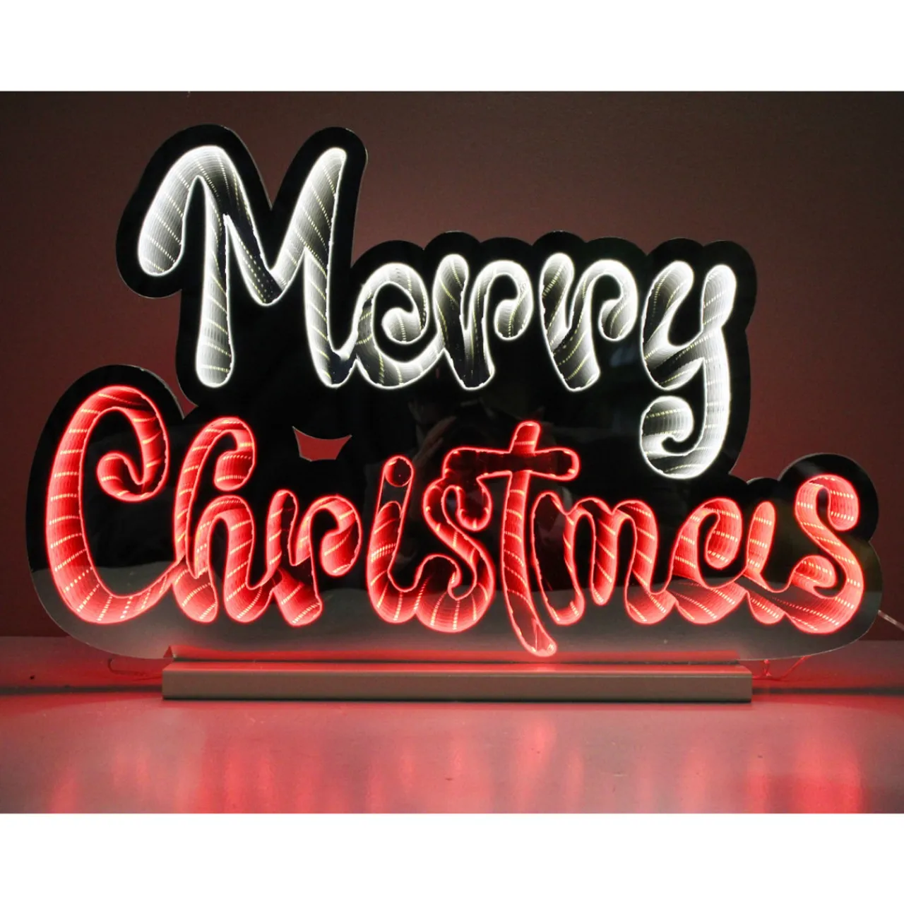Discount Decorator's Warehouse 23.5" LED Infinity Light Merry Christmas