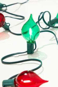 Best Decorator's Warehouse 128" LED Retro Kismet Light Strand X8 - Red & Green