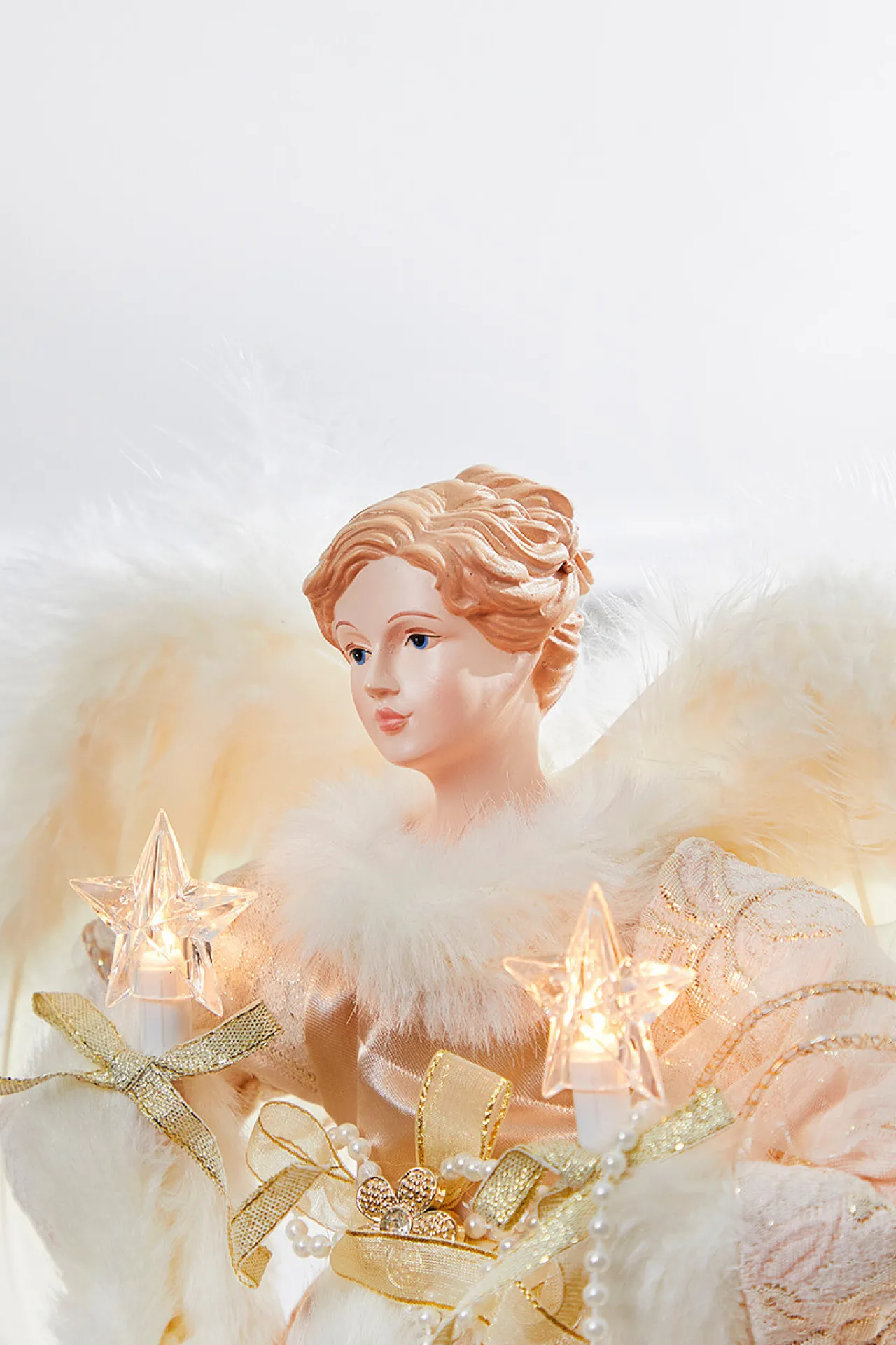 Sale Decorator's Warehouse 16" Lit Champagne Gold Angel Tree Topper