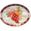 Discount Decorator's Warehouse 20.5” Metal Holiday Design Tray