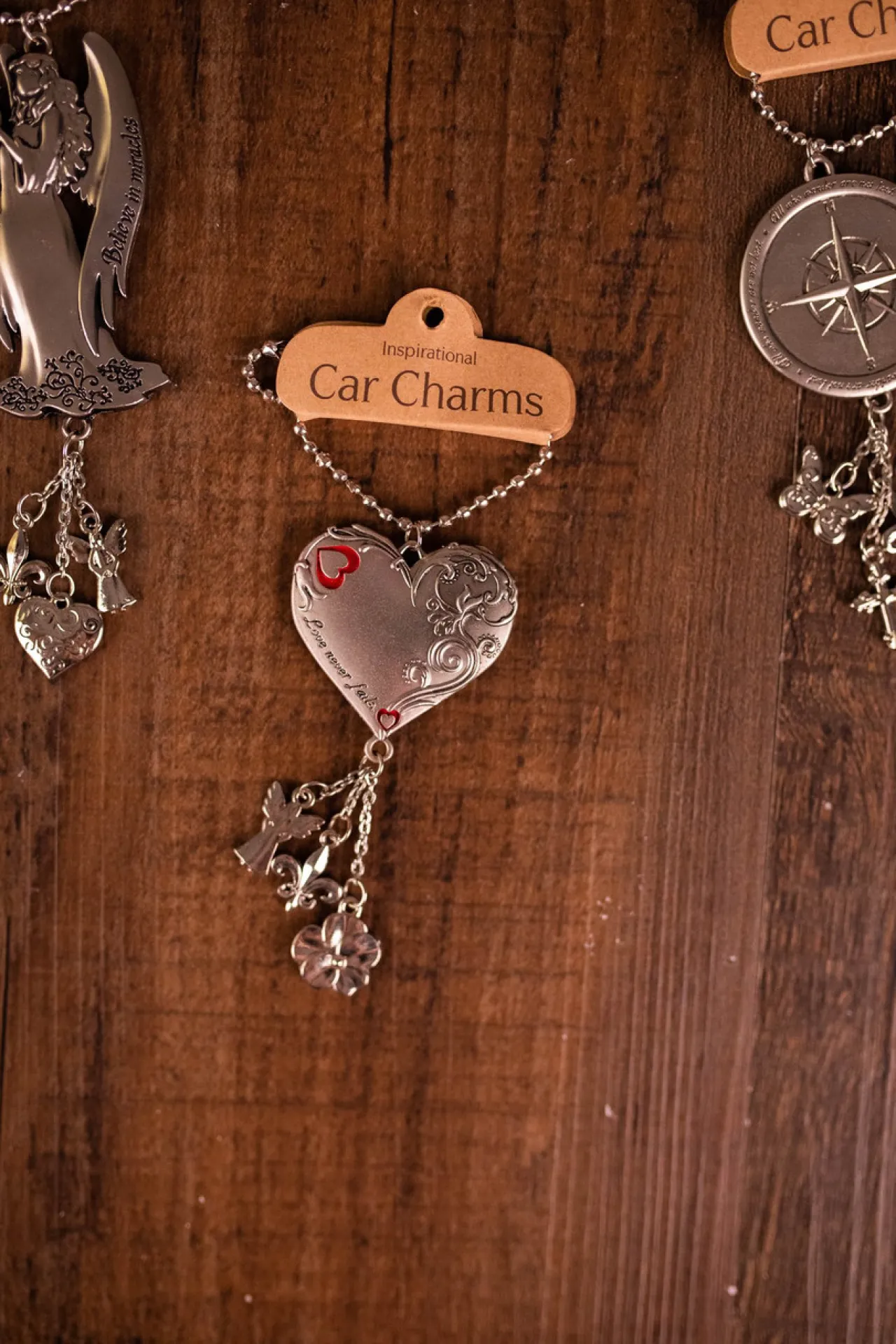 Discount Decorator's Warehouse 4” Metal Inspirational Car Charms