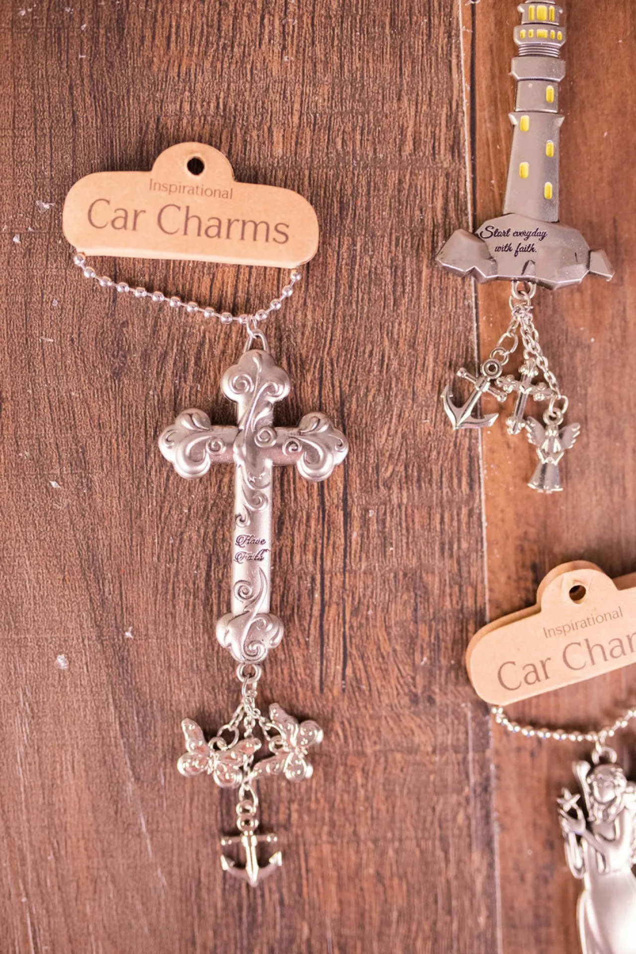 Discount Decorator's Warehouse 4” Metal Inspirational Car Charms