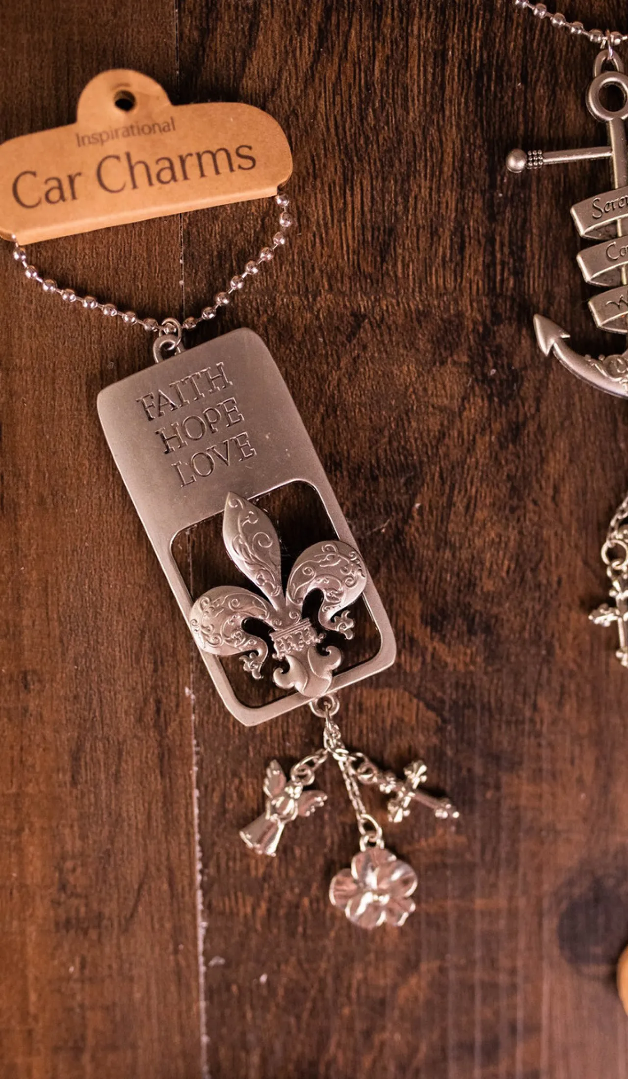 Discount Decorator's Warehouse 4” Metal Inspirational Car Charms