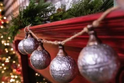 Hot Decorator's Warehouse 42” Metal Silver Rustic Ornament Garland
