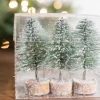 Decorator's Warehouse 5" Mini Green Bottlebrush Trees - Set Of 3
