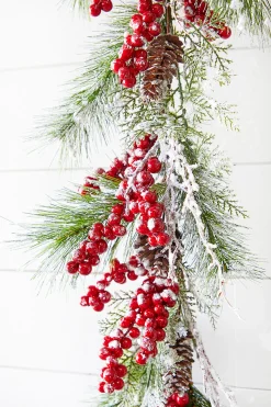 Discount Decorator's Warehouse 5' Mix Pine Snow Berry Garland