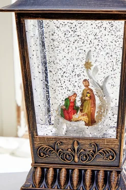 Hot Decorator's Warehouse 10" Nativity Lantern Water Globe
