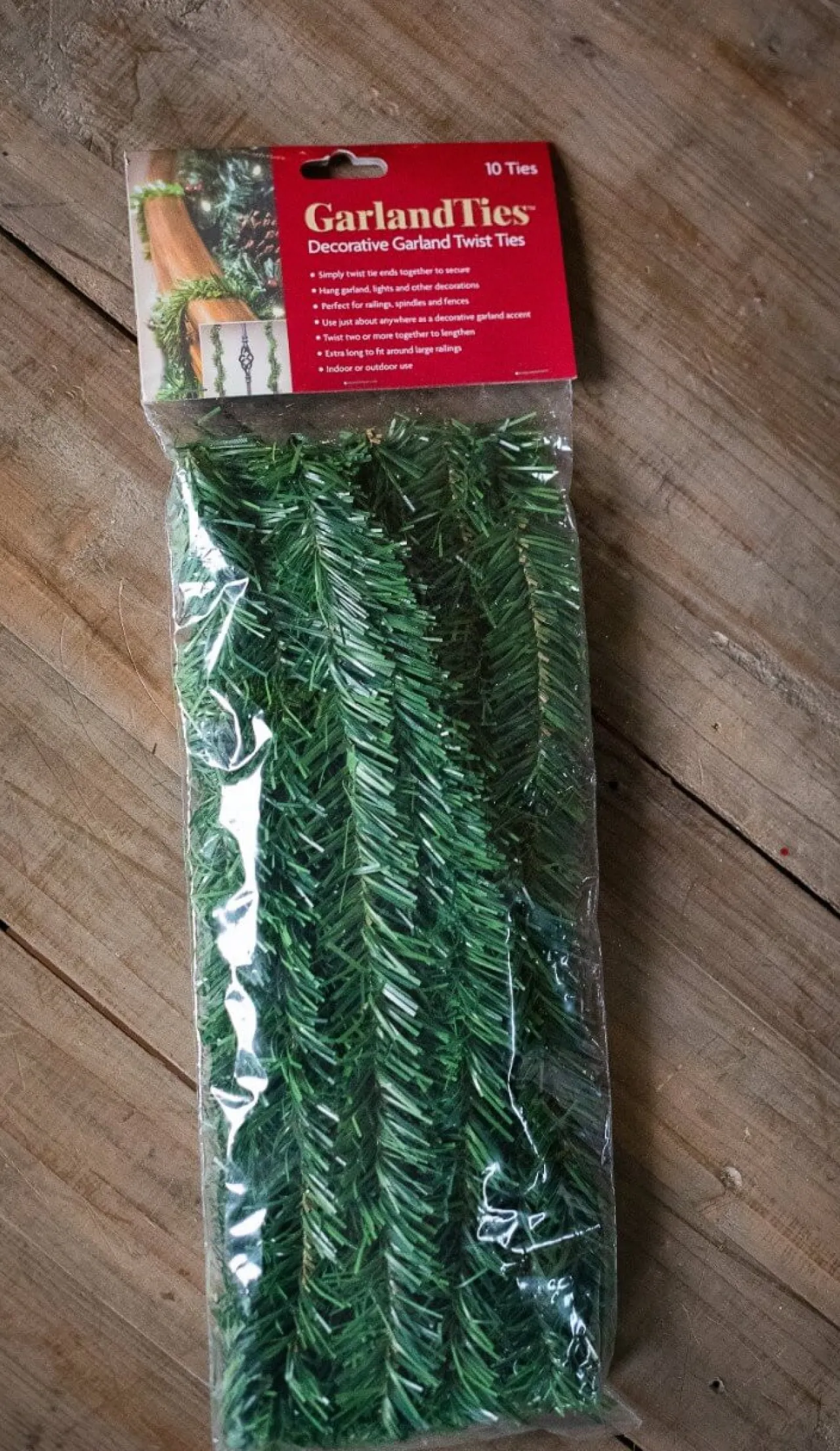 New Decorator's Warehouse 14” Noble Pine Garland Ties - 10 Pack