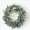 Best Decorator's Warehouse 22" Park Hill Frosted Blue Spruce LED Wreath