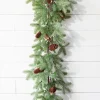 Sale Decorator's Warehouse 45" PE Fir Pine With Cones Garland