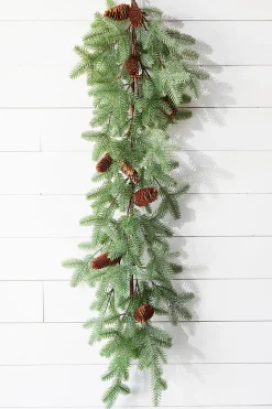 Sale Decorator's Warehouse 45" PE Fir Pine With Cones Garland