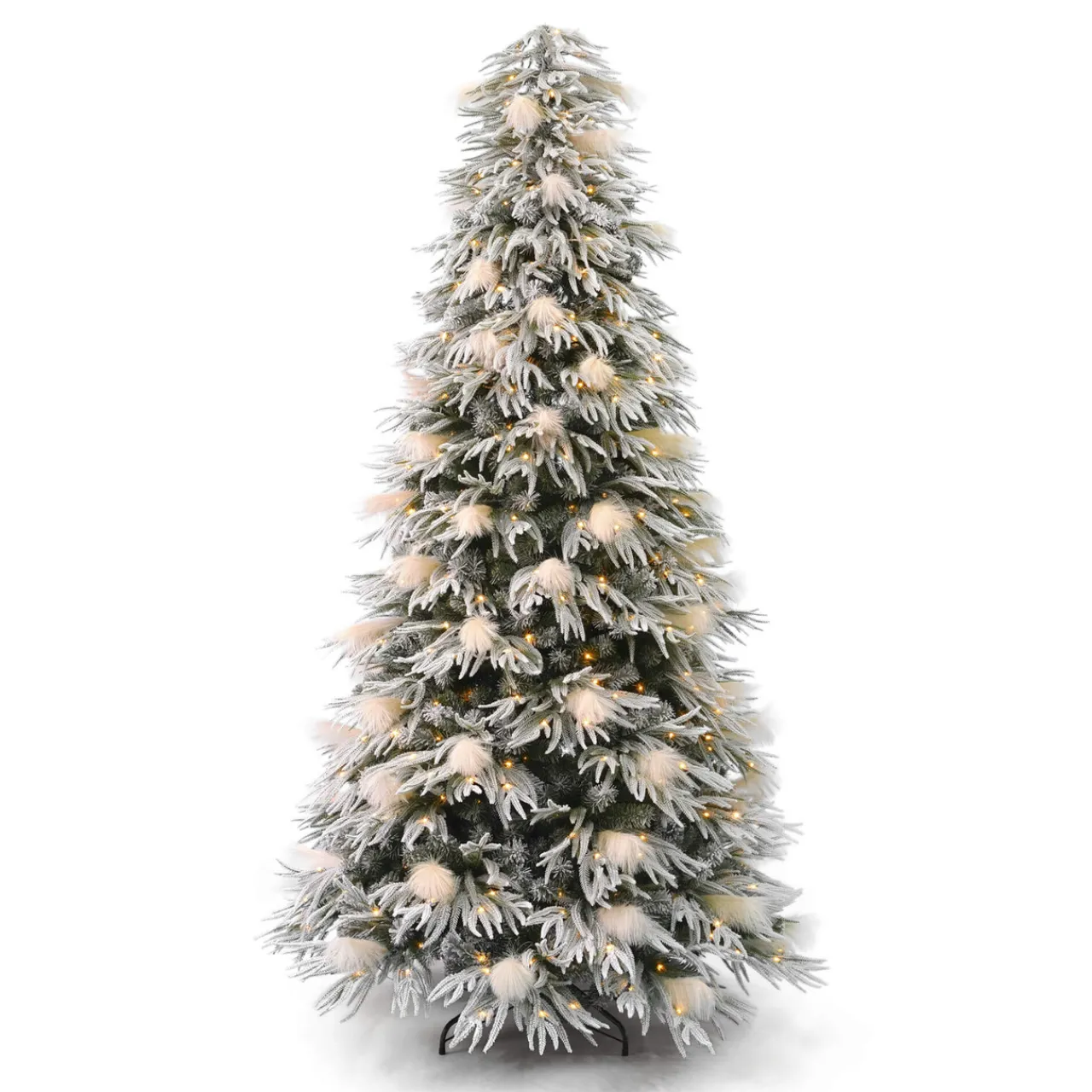 Clearance Decorator's Warehouse 7.5' Pine And Pampas Artificial Christmas Tree With 550 Warm White LED Lights