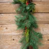 Hot Decorator's Warehouse 72” Pine Garland With Cones & Berries