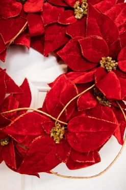 Hot Decorator's Warehouse 21” Poinsettia Wreath