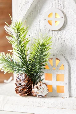 Discount Decorator's Warehouse 21" Pre-Lit Wooden Church