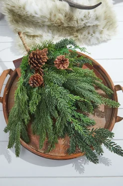 Best Decorator's Warehouse 24” Real Touch Cedar Spruce Cone Teardrop