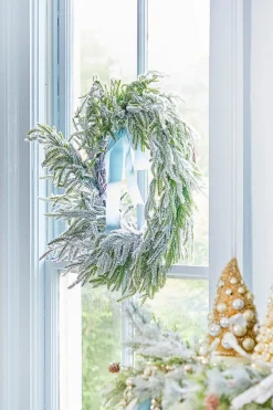 Hot Decorator's Warehouse 24” Real Touch Flocked Norfolk Wreath