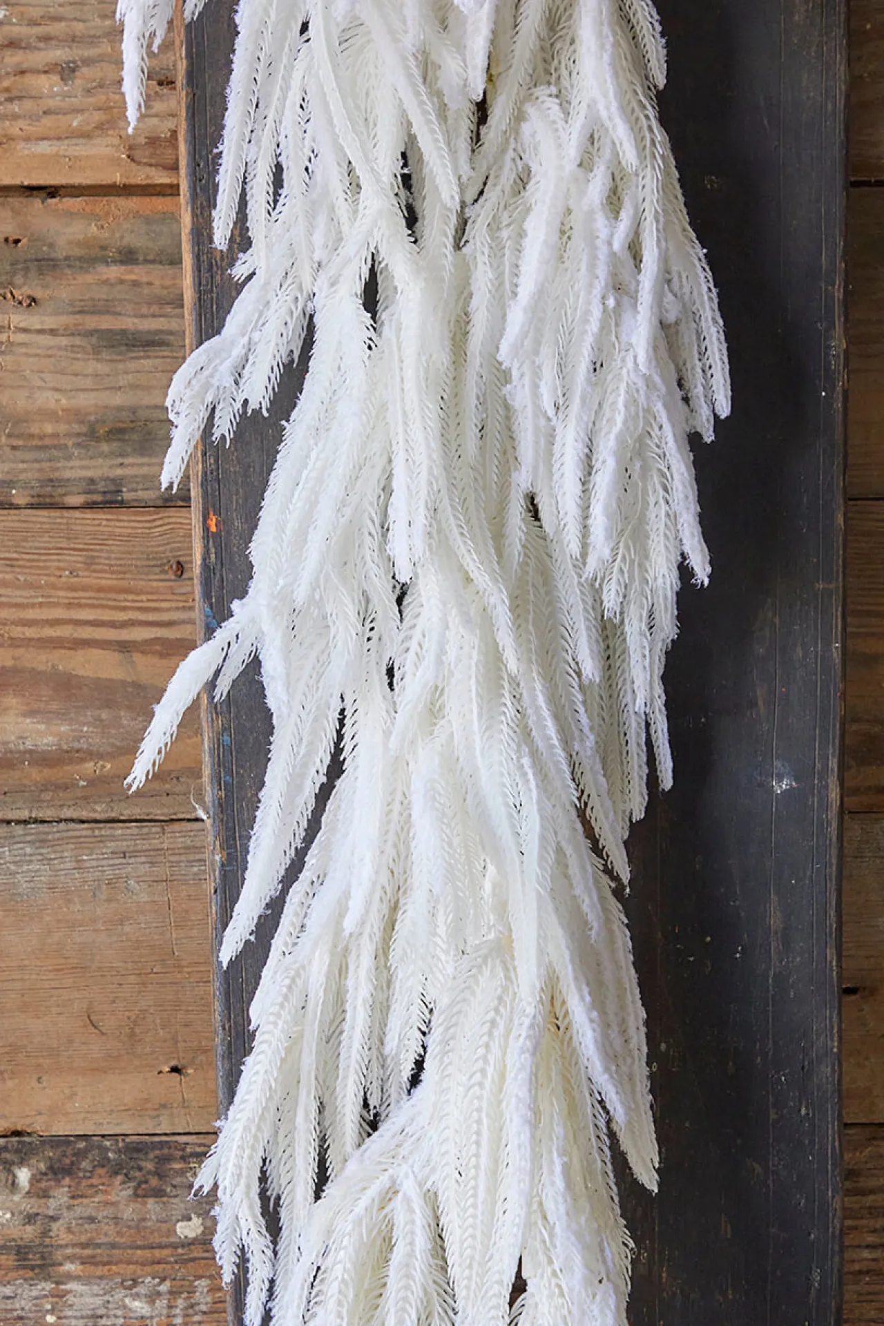 Discount Decorator's Warehouse 48” Real Touch Flocked White Norfolk Garland