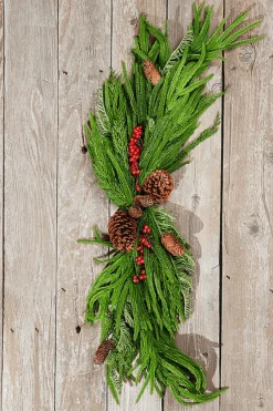 Hot Decorator's Warehouse 36” Real Touch Mixed Evergreen Berry Swag